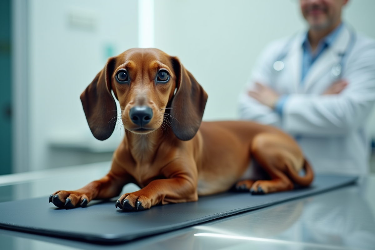 Dachshund lors d