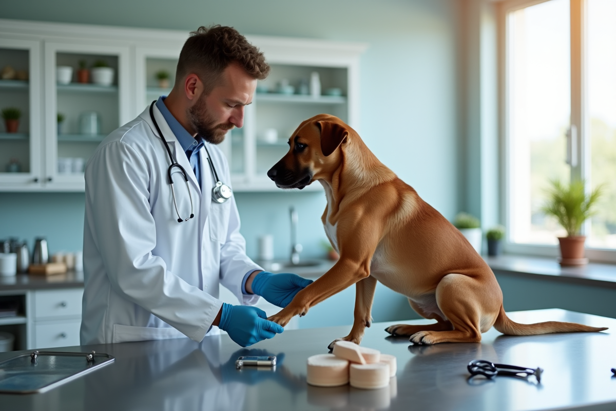 chien blessé