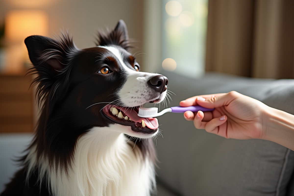 chien  dentifrice